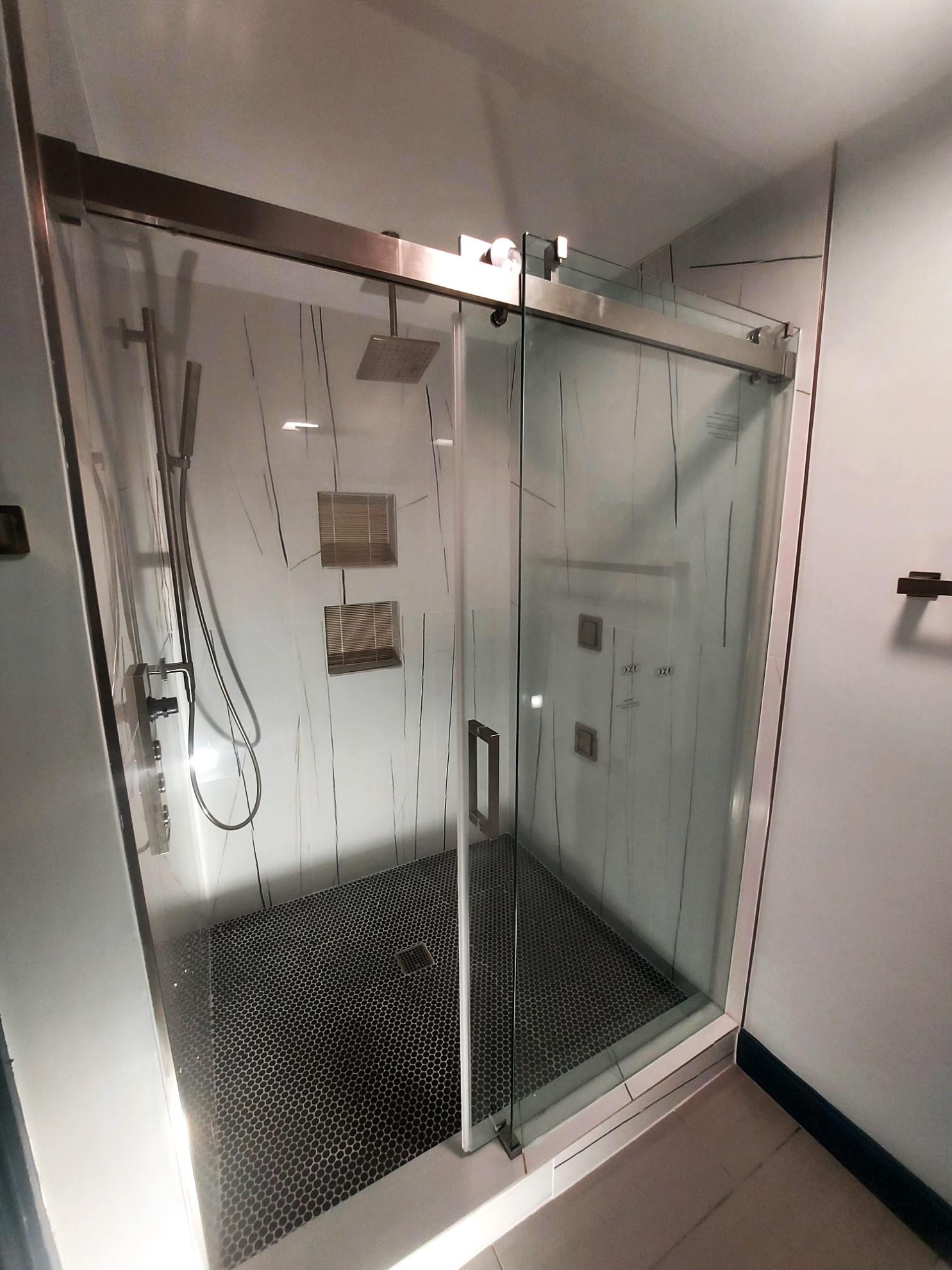 Portian of a whole bathroom remodel